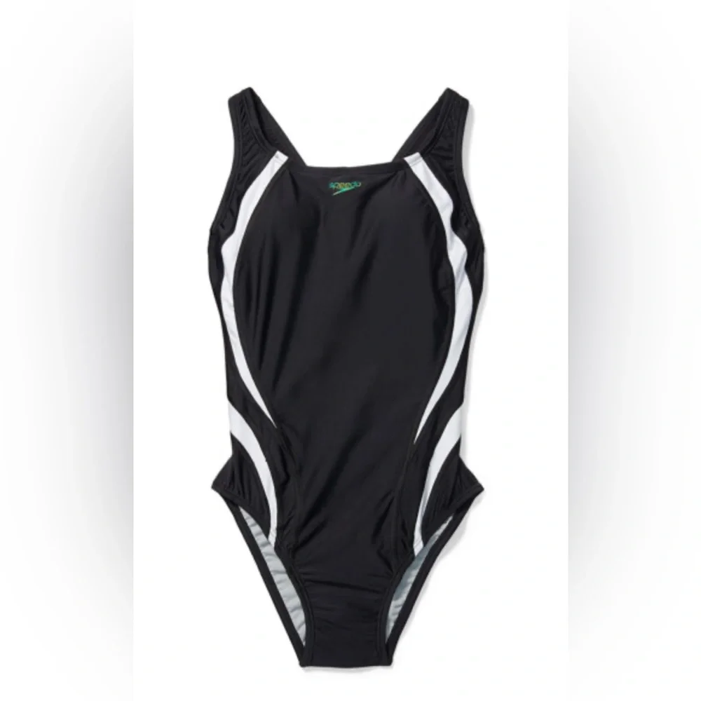Speedo Quantum Fusion Splice Swimsuit for Women Black Athletic  Size 4 NWT